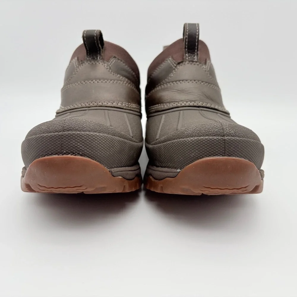 LL Bean Storm Chaser 5 Slip On Boots Mens Size 9.5M Dark Ash Waterproof Leather